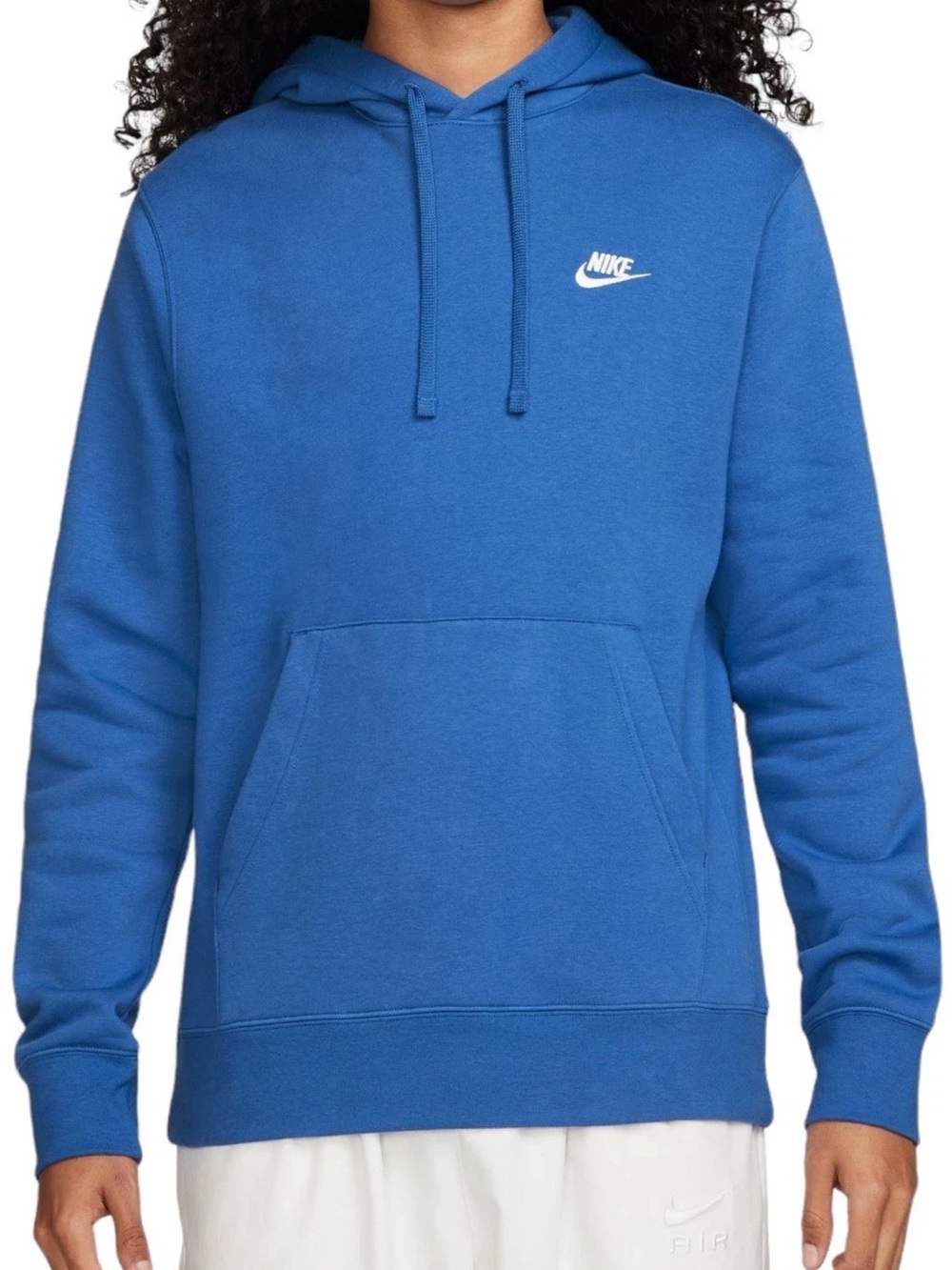 Nike Royal Blue Pullover Hoodie with White Swoosh